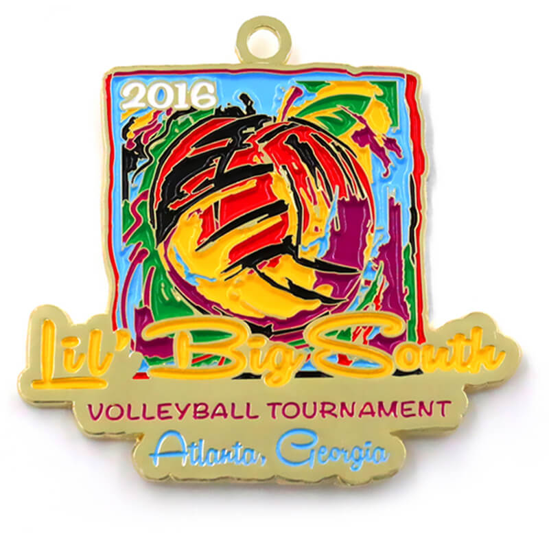 China-Fabrik benutzerdefinierte Gold-Silber-Bronze-Volleyball-Medaille