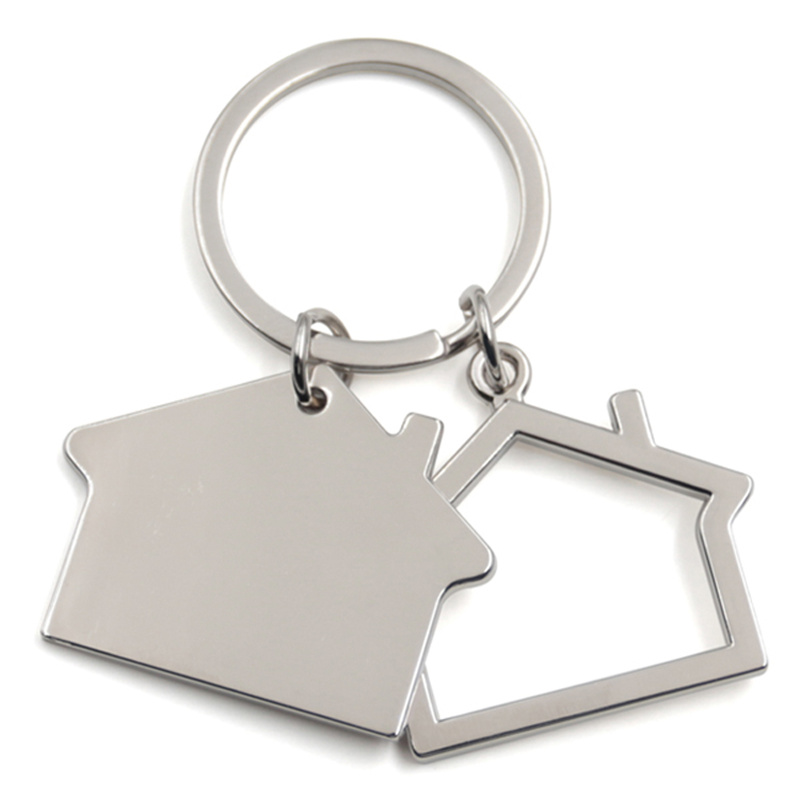 Schlüsselanhänger aus Metall in kundenspezifischer Hausform