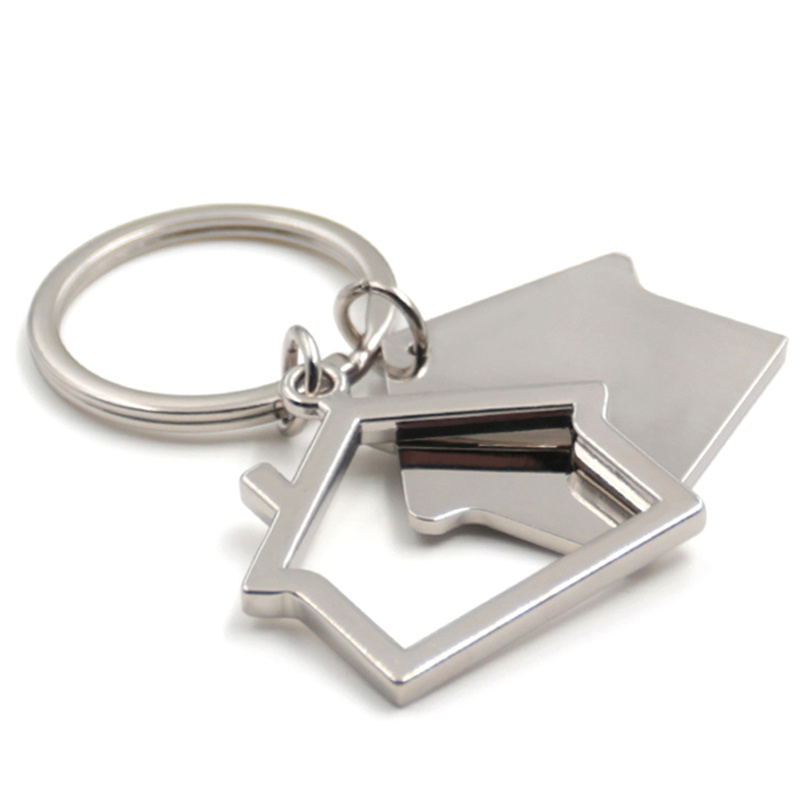 Schlüsselanhänger aus Metall in kundenspezifischer Hausform