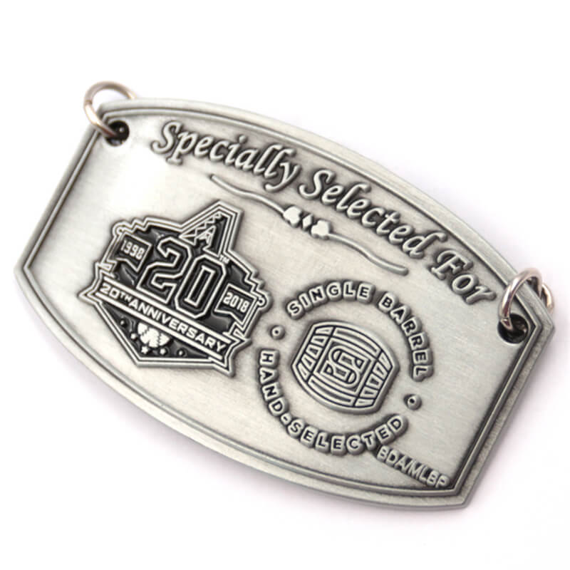 Werksspezifische Medaille zum 20-jährigen Jubiläum mit Metallkette
