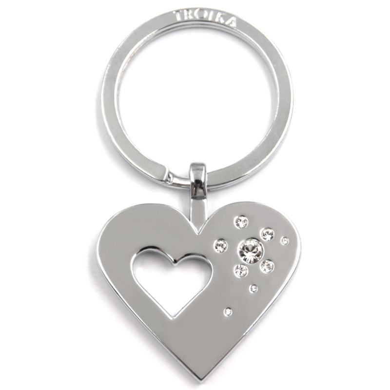 heart diamond keychain