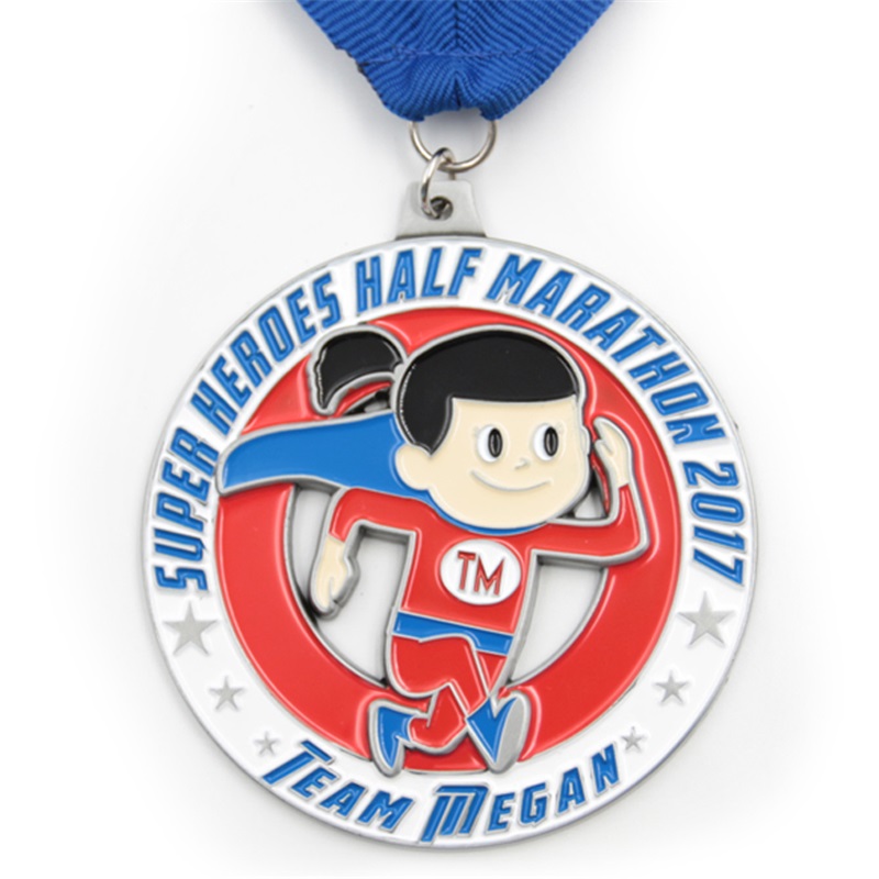 Super heroes marathon medal
