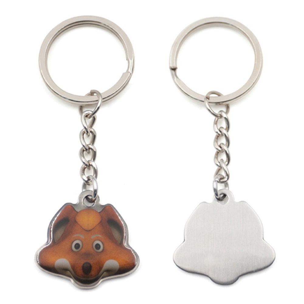 Custom printing fox keychain