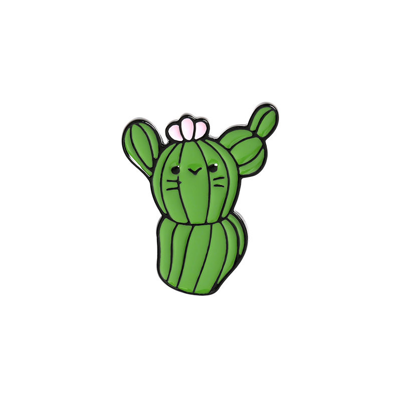 Kundenspezifische geformte Kaktus-Katzen-Pin-Abzeichen