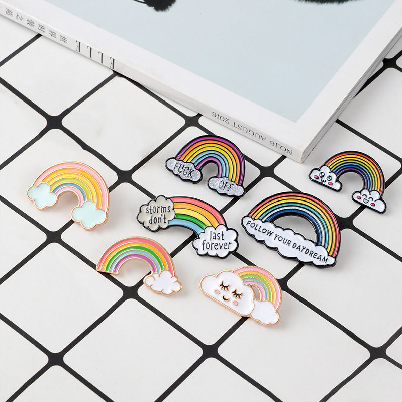 Rainbow pins badge