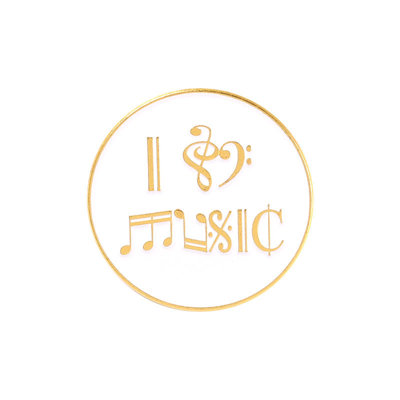 Individuelles Logo zum Thema Musik-Emaille-Pin